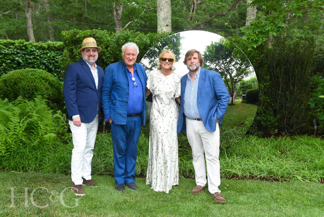 Clinton Smith, Pamela Eldridge, David Harber, and Michael Derrig at East Hampton Celebration of Art in the Garden