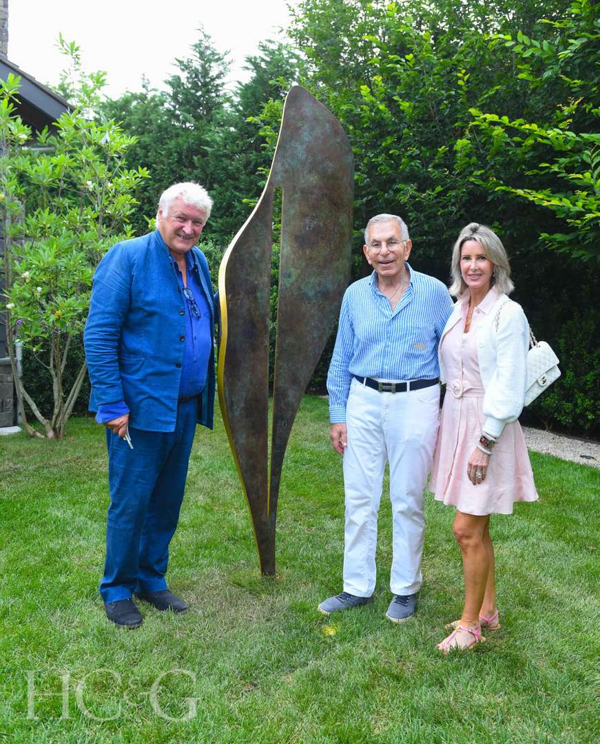 David Harber, Jim Danella, and Mary Jo Danella at East Hampton Celebration of Art in the Garden