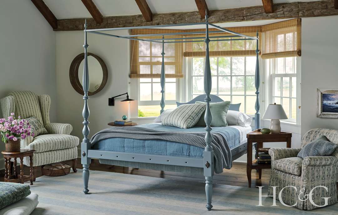 Hamptons Home Blue and White Bedroom