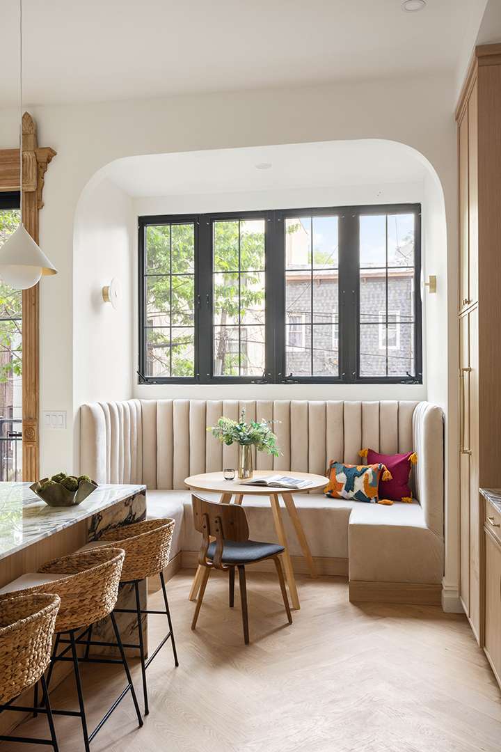 Brownstone Kitchen Beige Cushioned Breakfast Nook