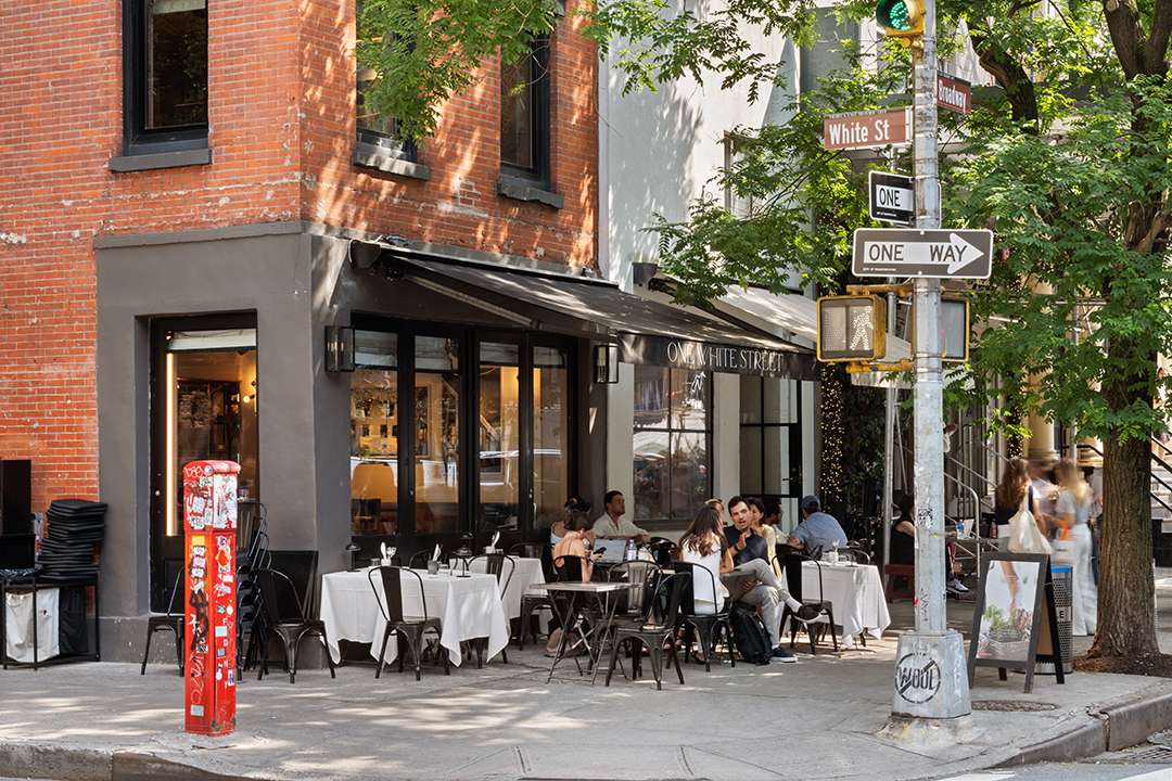 Outside One White Street restaurant