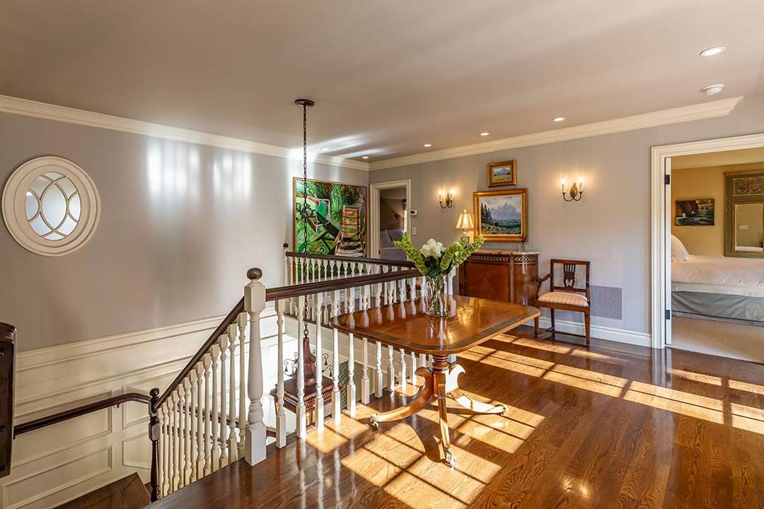 Upstairs foyer at Audrey Hepburn's former LA mansion