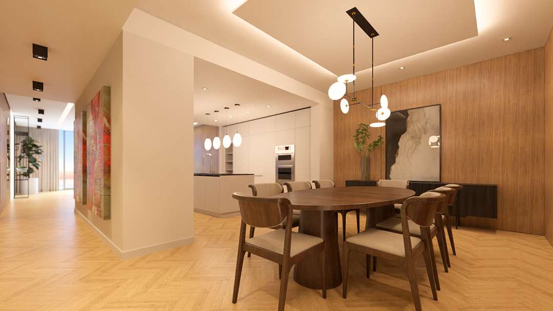 Aston Martin Miami Residence dining room and kitchen