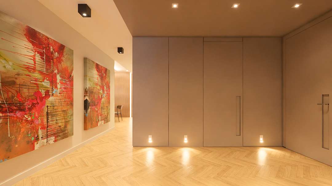 Aston Martin Miami Residence hallway and art