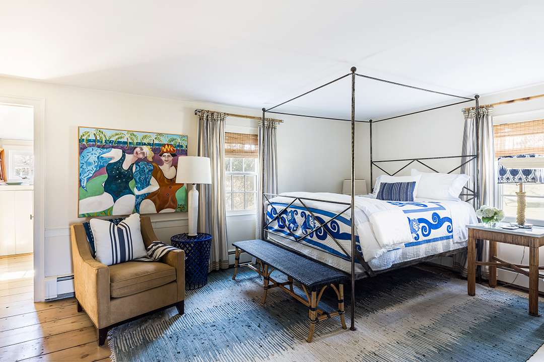 Water Mill Home Blue and White Bedroom