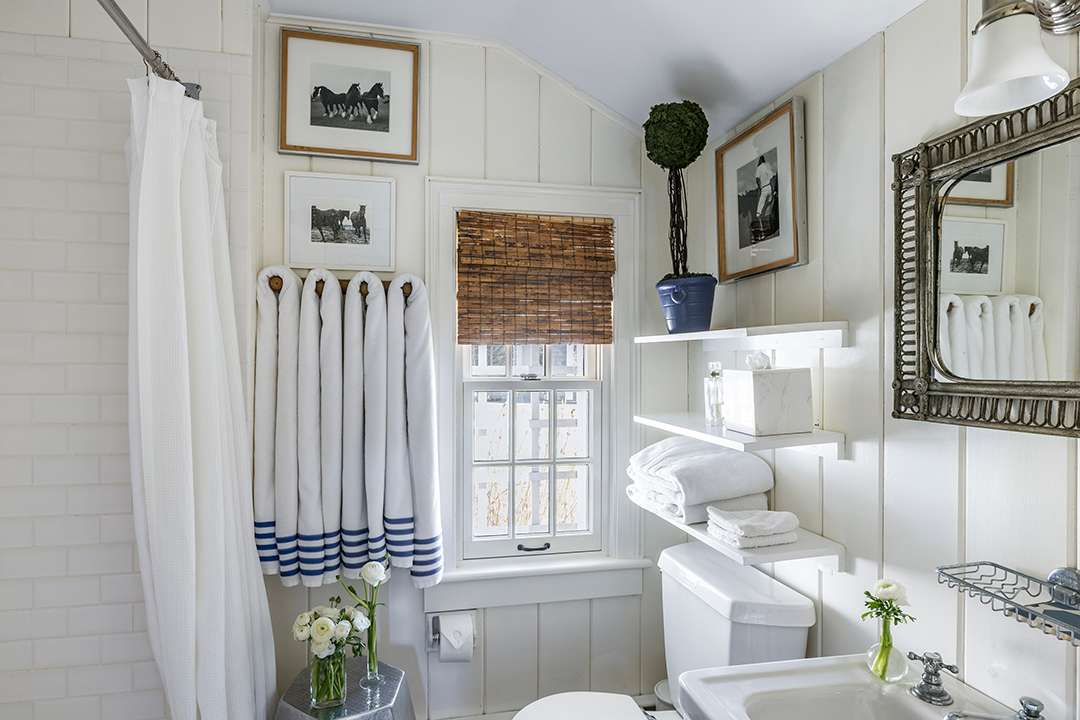 Water Mill Home Blue and White Bathroom