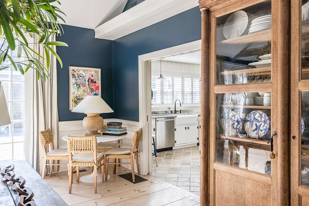 Water Mill Home Brown and Blue Dining Room