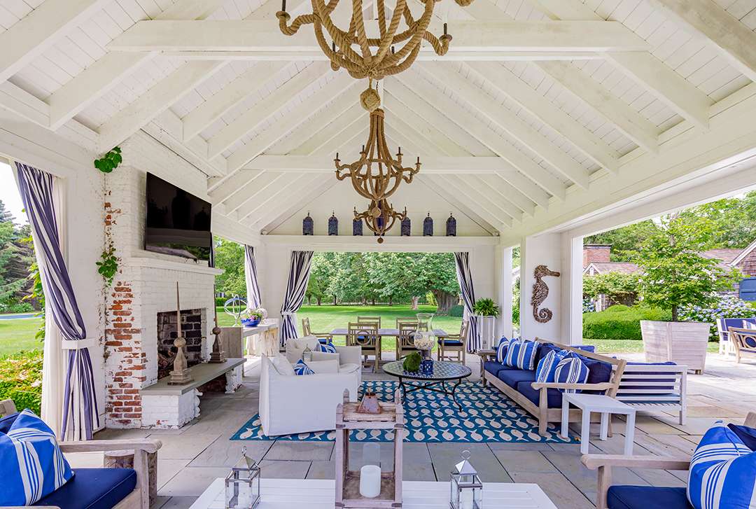 Water Mill Home Blue Outdoor Patio