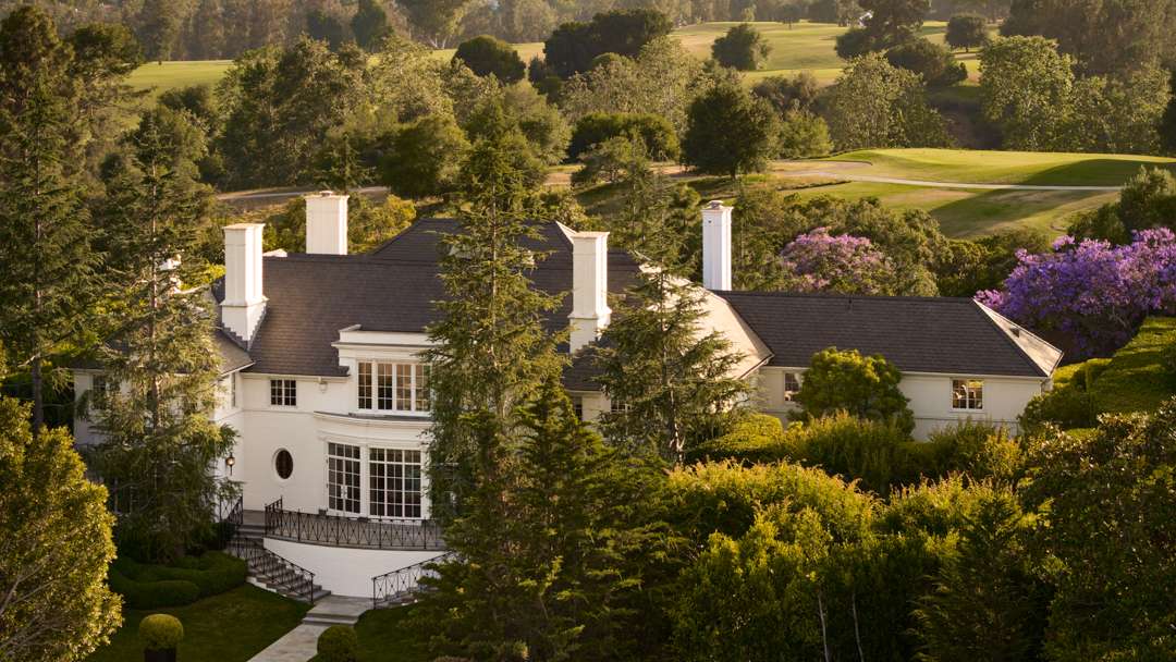 Aerial views of Beverly Hills home