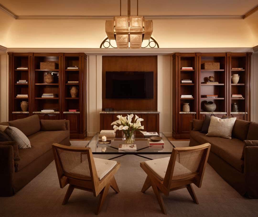 Beverly Hills home's living room