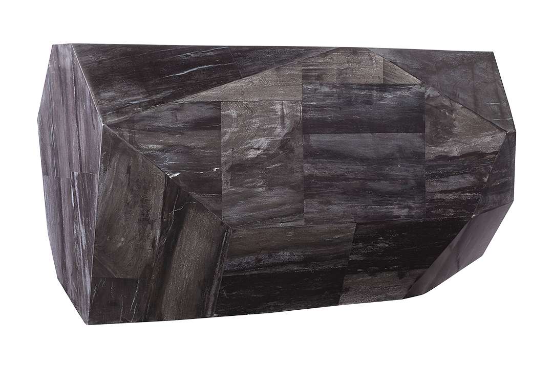Petrified wood console table