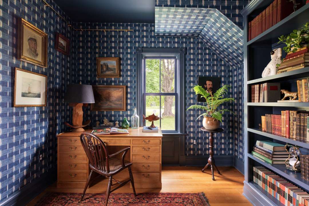 A wallpapered