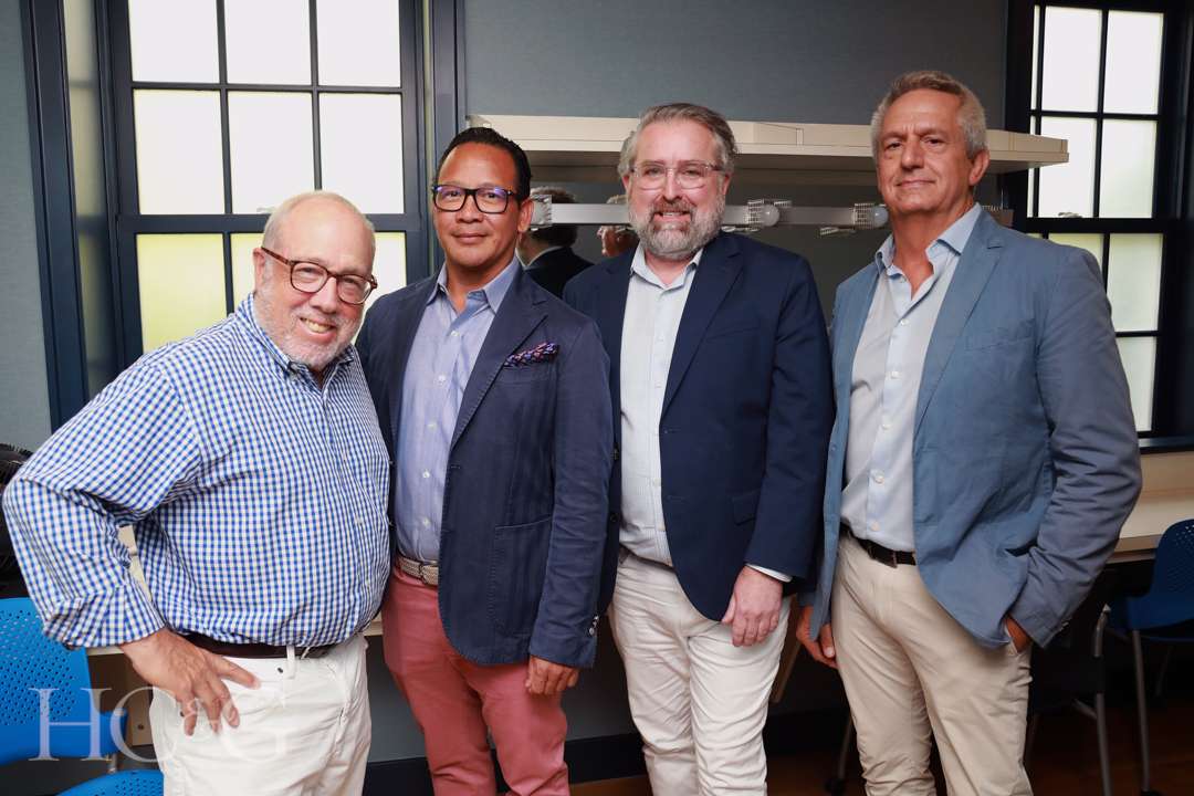 Ed Hollander, Fernando Wong, Clinton Smith, and Perry Guillot at East Hampton Art & Design Days