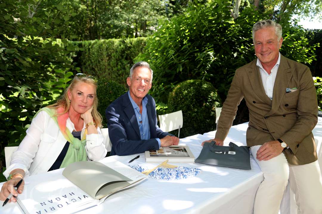 Victoria Hagan, David Kleinberg, and Brian Sawyer at East Hampton Art & Design Days