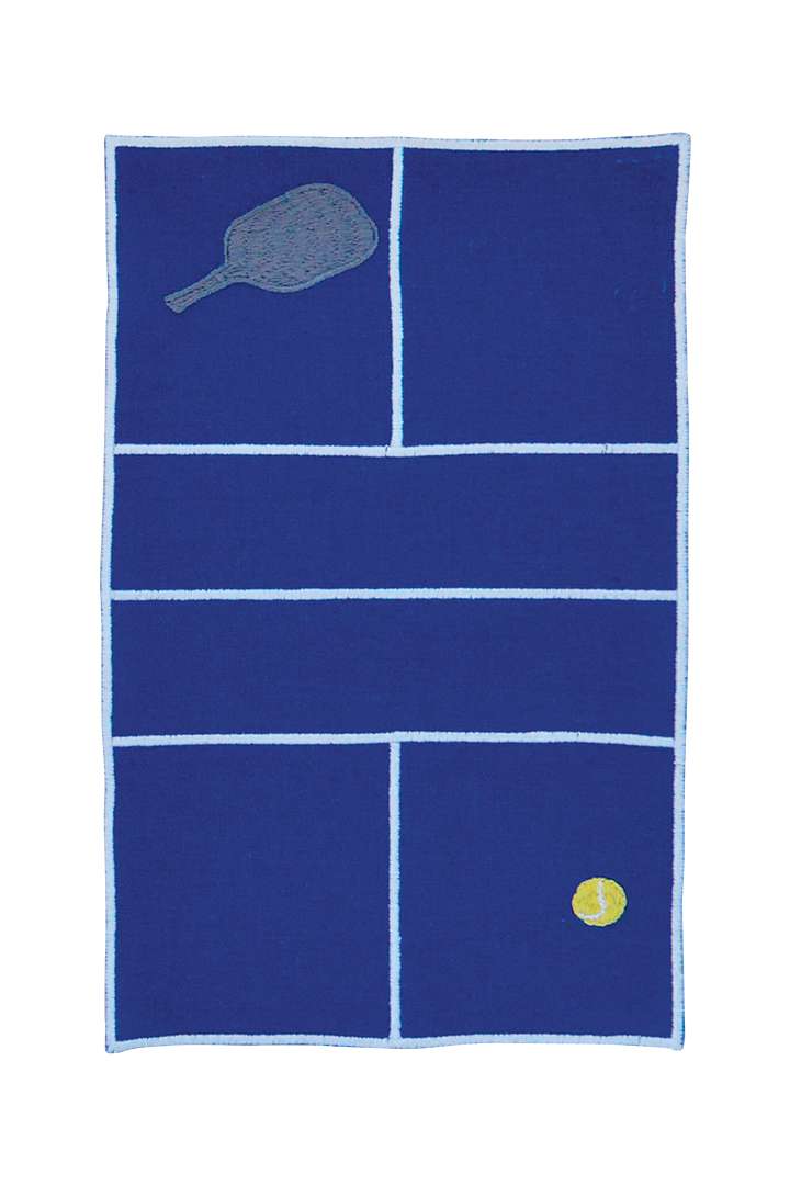 Blue pickleball cocktail napkin