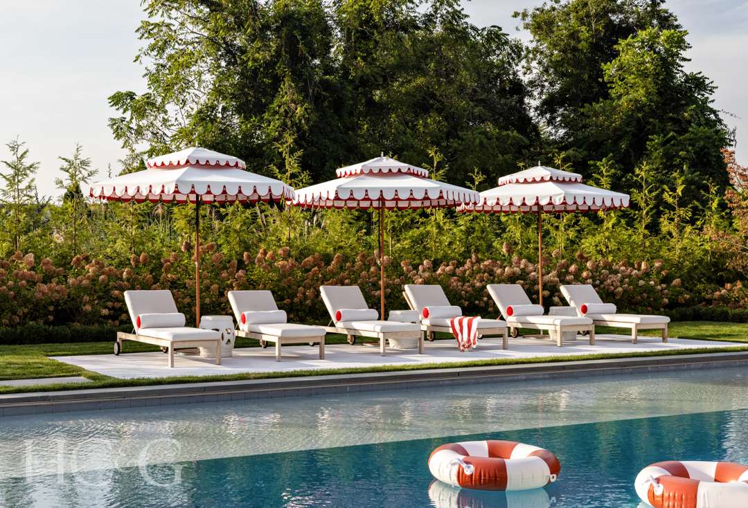 Luxurious Hamptons pool area