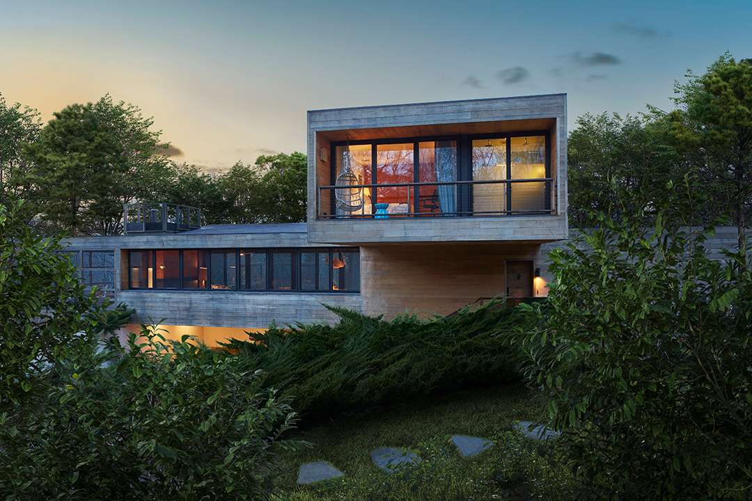 An Award-Winning Modern Meets Cabin-in-the-Woods Home in Southampton Wants $8.5M