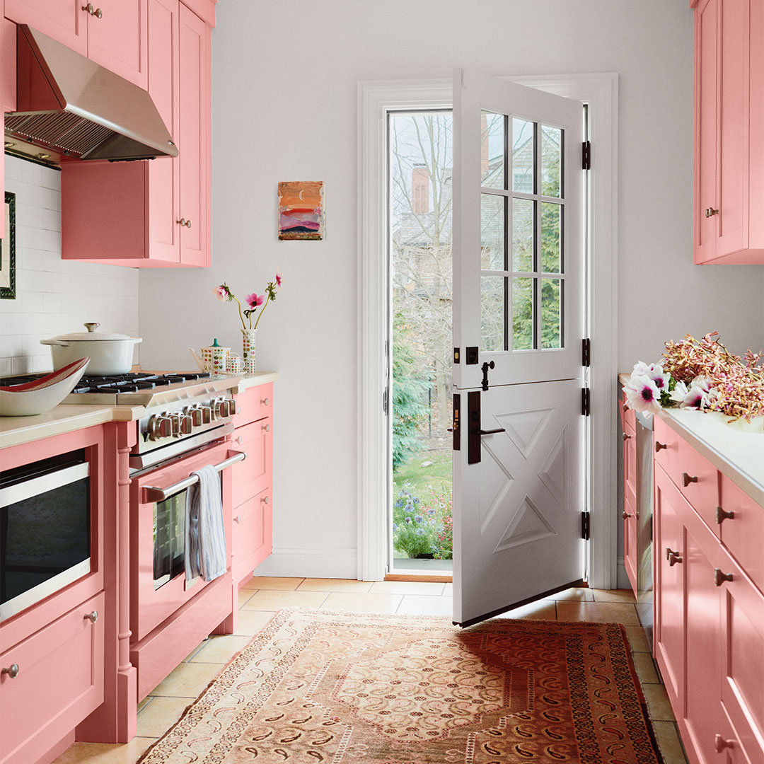 This Connecticut Home Boasts a Pink Kitchen