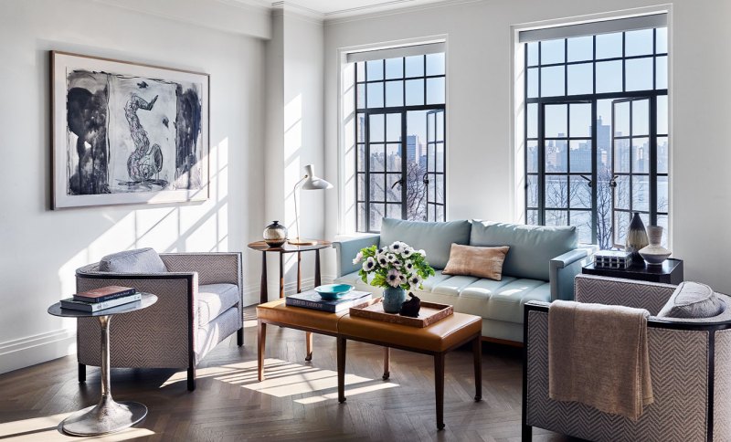 Hints of Blue Fill This Stylish Upper West Side Apartment