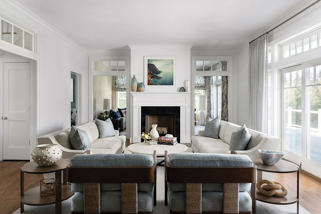 Pops of Blue Bring This Hamptons Family Home to Life