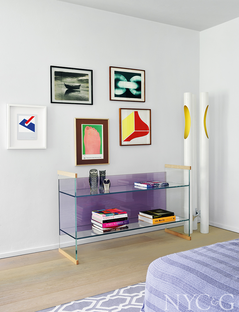 Colorful corner with Vintage Brazilian lamps