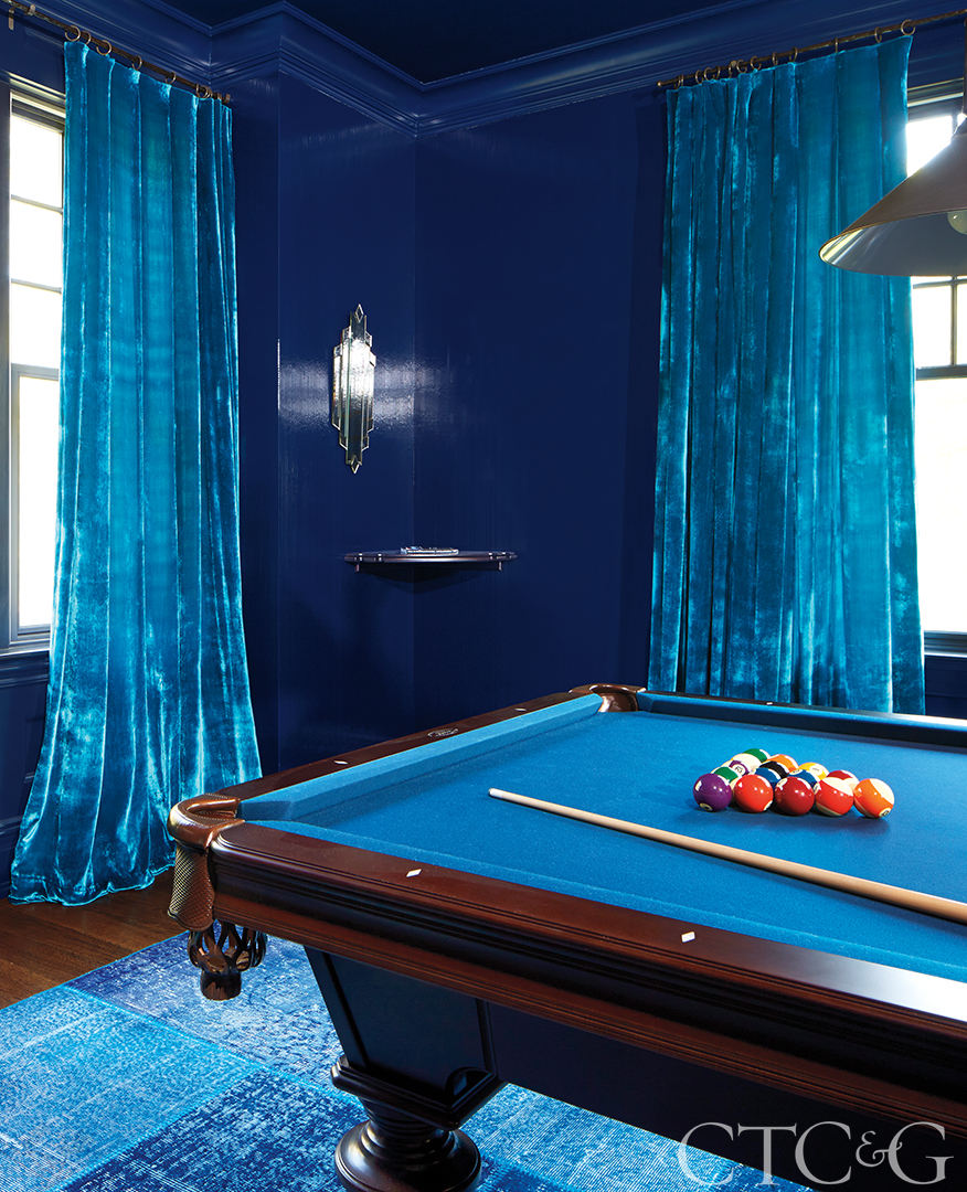 Blue billiards room