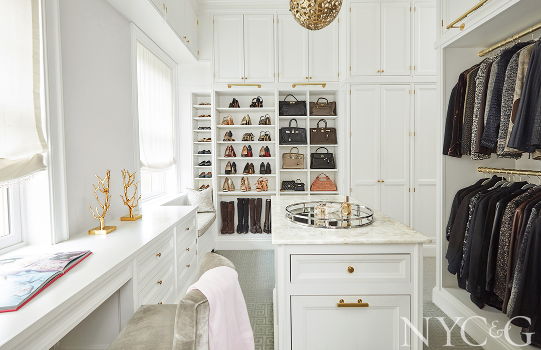 Lavish dressing room decorated with a vintage Japanese lantern