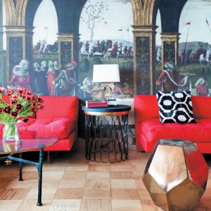 Rooms With Deep Red Accents