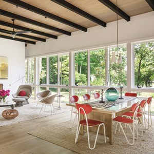 Step Inside an Artful Sag Harbor Home with Cool, Midcentury Style