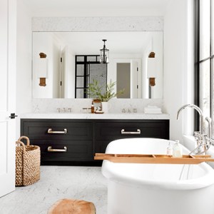8 Bathrooms with Eye-Catching Cabinetry