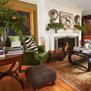 See How an Antique Collecting Couple Decks the Halls of Their Bethel Townhouse