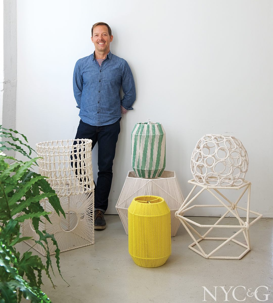 Chad Jacobs, owner of Bone Simple design lighting company