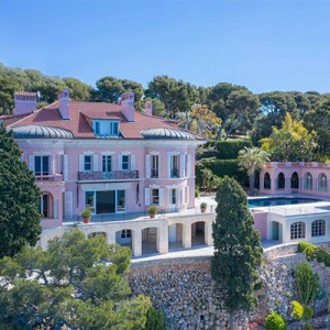 A Pink Mansion on the French Riviera Wants $53.4M