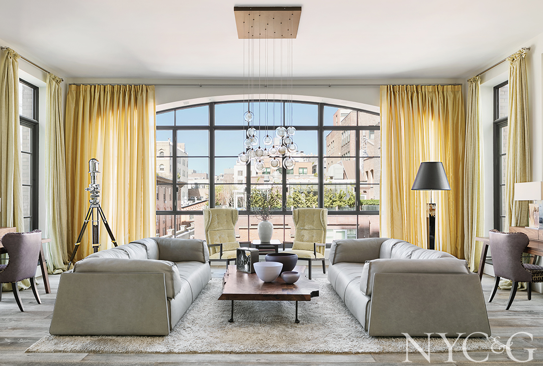 Bright and airy Tribeca living room
