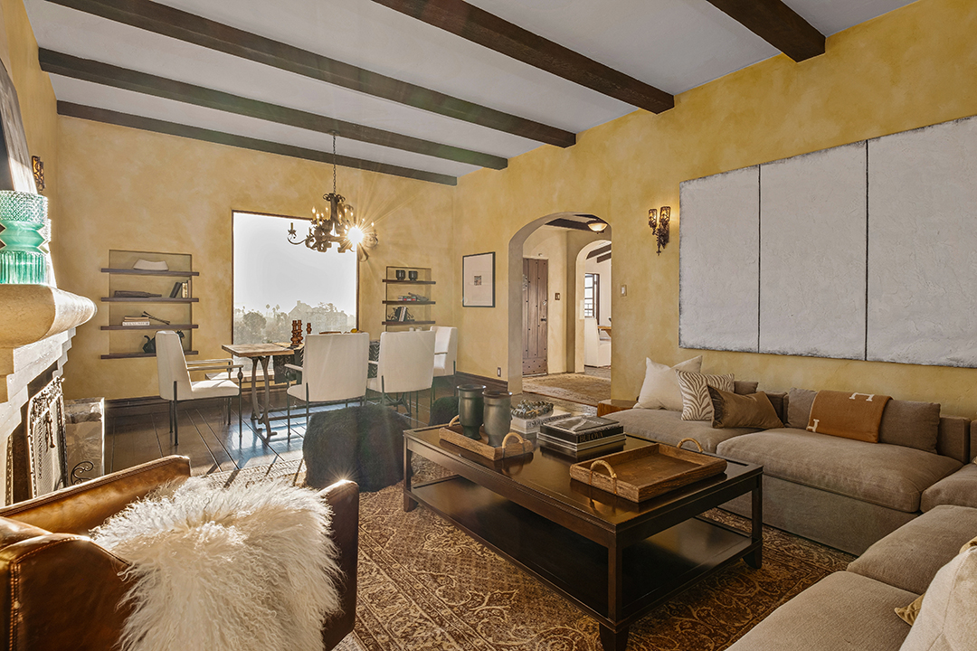 Living room at Aaron Paul's Home