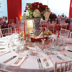 Red & White Ball 2010 Dazzling Tabletop Designs