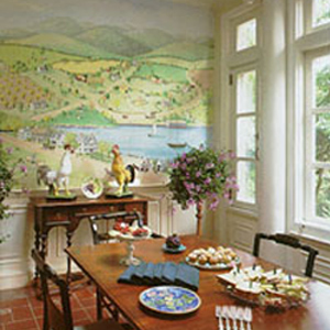 Breakfast Room Mural at the Residence